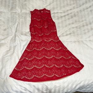 Love, Fire- Red Lace Dress